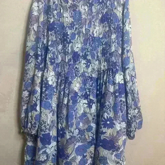 Ellos Women's Plus Size V-neck Tunic With Smocked Bodice size 2x 26/28 - Picture 6 of 6